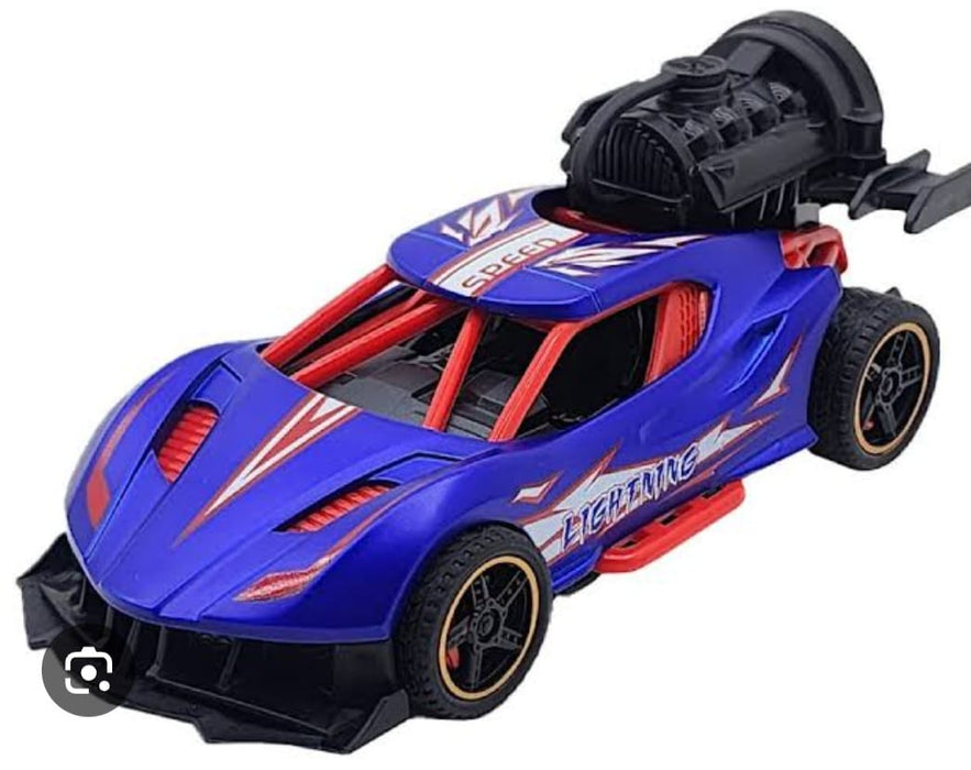DIE CAST METAL CAR PULL BACK WITH WATER SPLASH-BLUE