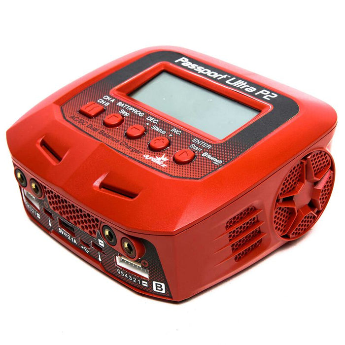 Dynamite Dync3016 Lipo Battery Charger Passport P2 Ac/Dc 2-Port Multicharger With Bluetooth Connectivity