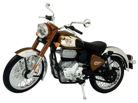 Maisto Royal Enfield Classic 350 Chrome Bronze colour Diecast 1/12