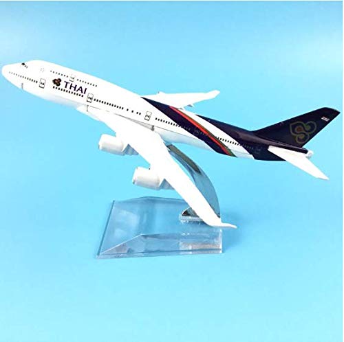 AIRPLANE DIECAST METAL  THAI B747 16CM MODEL