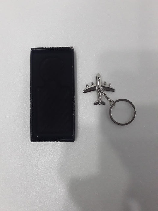 Metal Aeroplane Key Chain (Silver)