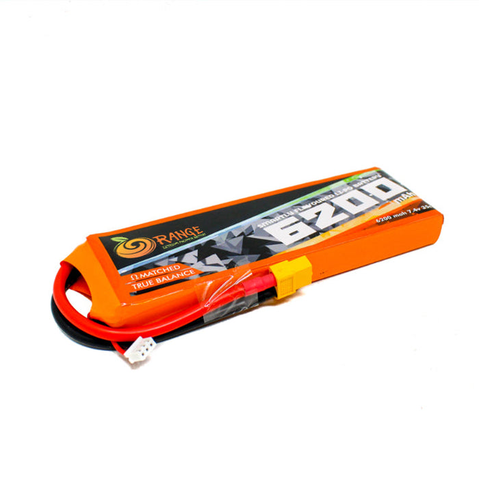 Orange 6200mAh 2S 35C/70C (7.4V) Lithium Polymer Battery Pack