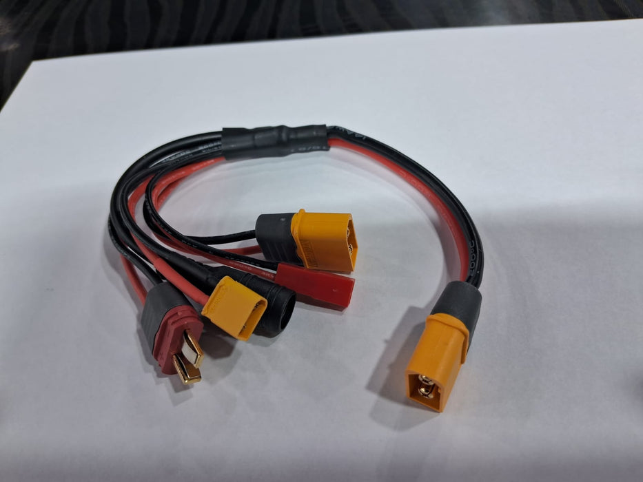 20CM 16AWG XT60 MALE PLUG TO X T60 XT30 DC5.5 T PLUG CHARGER ADAPTER CABLE