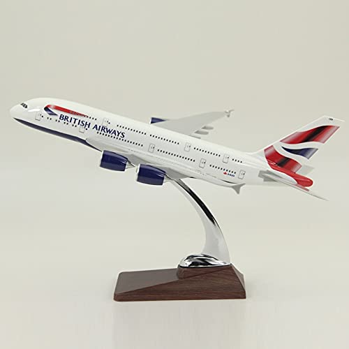 AIRPLANE DIECAST METAL BRITISH AIRWAYS A380 RESIN 47CM