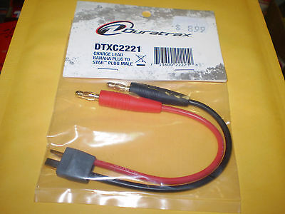 Duratrax Charge Lead Banana Plug To Deans Ultra Plug Male Dtxc2221