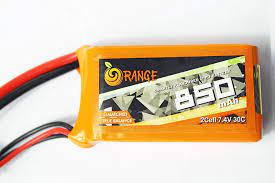 Lipo 7.4V 850Mah 30C/60C Orange Battery
