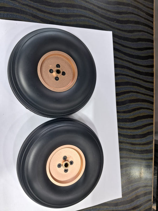 Rubber PU Wheel With Aluminium Hub 5"