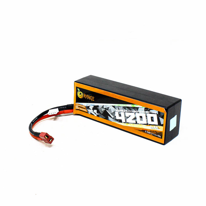 Lipo 11.1V 4200Mah 3S 45C Hard Case Orange Battery Pack