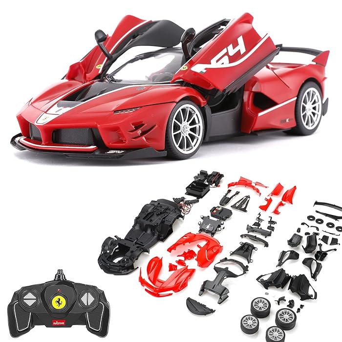 RASTAR 96900 1/18 FERRARI RC CAR BUILDING KITS - OFFICIALLY LICENSED FERRARI FXXK EVO REMOTE CONTROL MODEL CAR FOR PLAY AND DISPLAY - IDEAL GIFT FOR KIDS