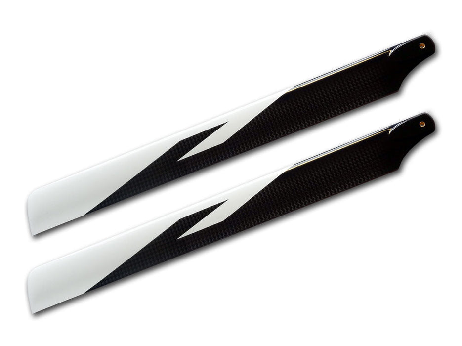CARBON FIBER BLADES 425 MM WHITE AND BLACK