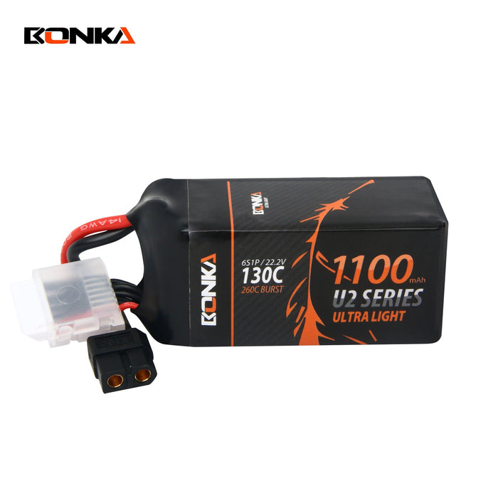 Lipo 22.2V 1100Mah 130C 6S Fpv Series Bonka Battery