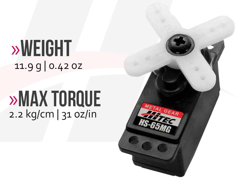 Hitec Hs-65MG Mighty Metal Gear Feather Servo