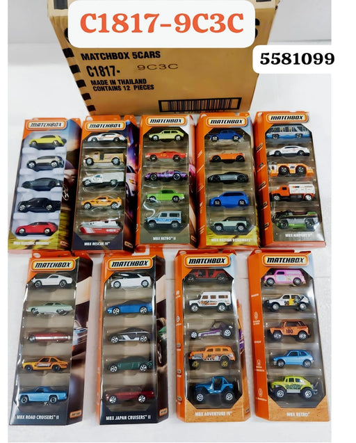 Imported Matchbox 5-Cars Assorted Vehicle Gift Set - 9 Pack