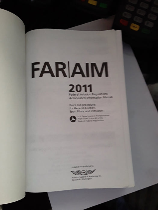 FAR/AIM 2011 FAA INFO MANUAL