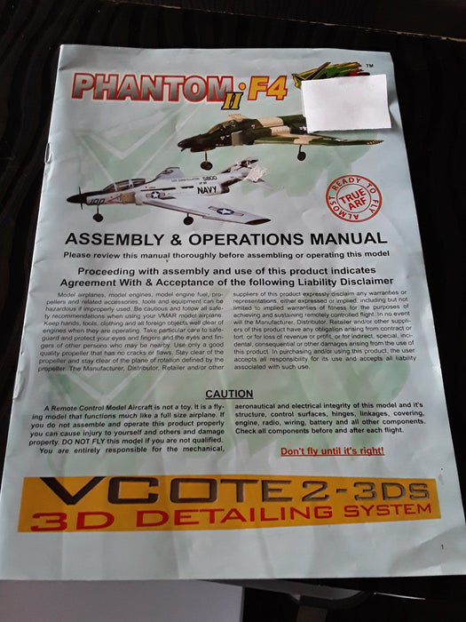 ASSEMBLY & OPERATION MANUAL OF PHANTON 11 F4