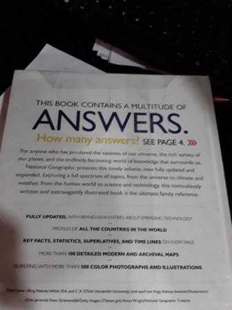 NATIONAL GEOGRAPHIC ANSWER BOOK