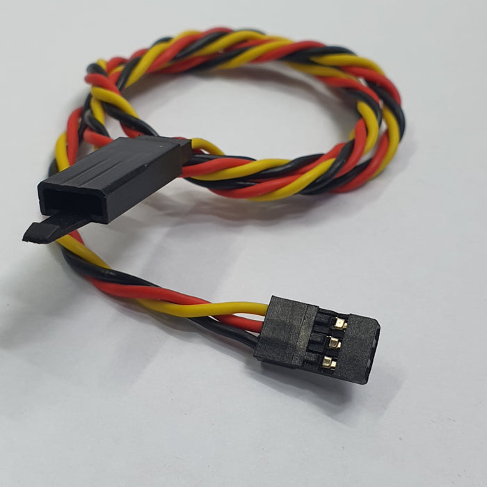 TWISTED 18/45CM 22AWG SERVO LEAD (JR) EXTENTION CABLE WITH HOOK