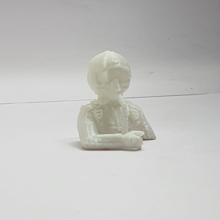 SCALE MINIATURE ACCESSORIES RC PILOT FIGURE WITH STEERING MOUNT (HALF BODY)