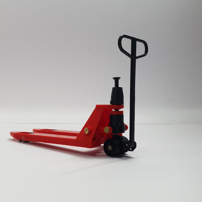 SCALE MINIATURE ACCESSORIES PALLET JACK WITH FUNCTIONAL MOVING PARTS DRUM LIFTER 3D PRINTED MODEL