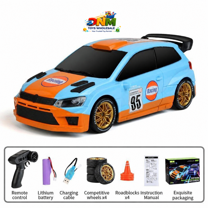 VW Polo Rally-95 GT Style 1:24 Scale 4WD High-Speed RC Drift Car