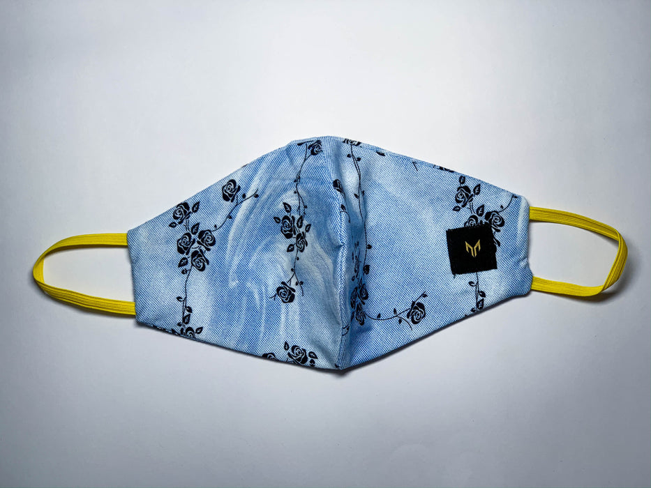 Face mask Blue Rose Small,Medium,Large