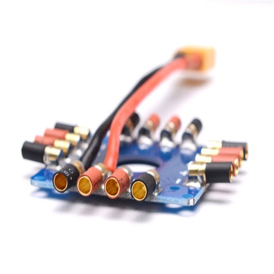 Esc Power Distribution Board Soldered Xt60Plug & 3.5Mm Banana Bullet Connector