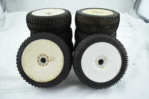 PRO-9014-12 Crime Fighter (M3) 1:8 Dirt Race Tire Mounted on Velocity White Buggry (2-pc)