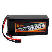 Orange 22000mah 6S 25C (22.2V) Lithium Polymer Battery Pack with Bullet Connectors