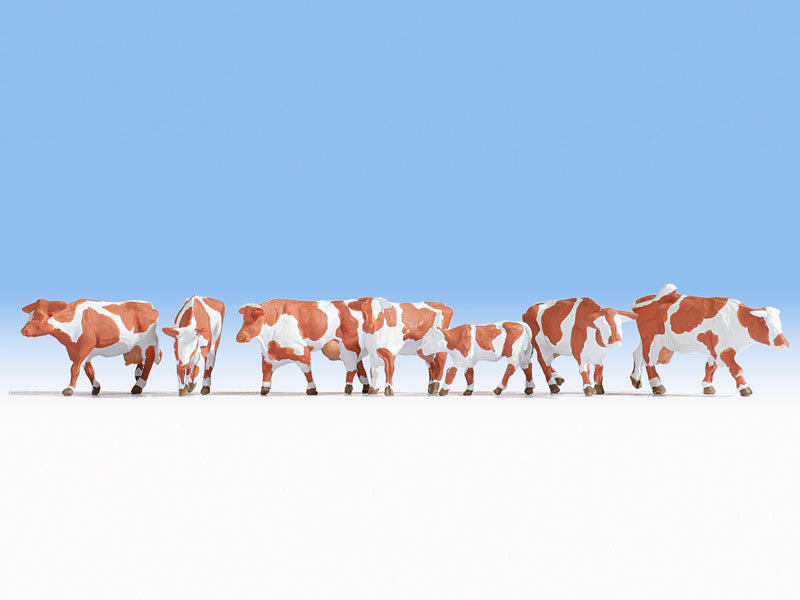 NOCH 15726 COW BROWN WHITE FIGURE HO SCALE