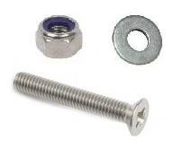 THREADED BOLTS NUT WASHERS