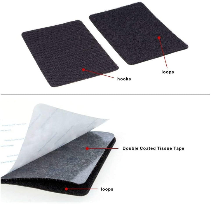 Velcro Double Side Tape 6X6Cm Heavy Duty