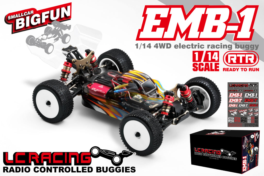 Lc Racing Emb-1 1/14 Scale  4Wd Electric Racing Buggy Rtr  ,Ready To Run,With Battery ,Remote