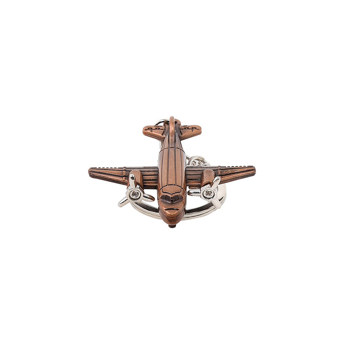 Airplane Metal Brown Key Chain