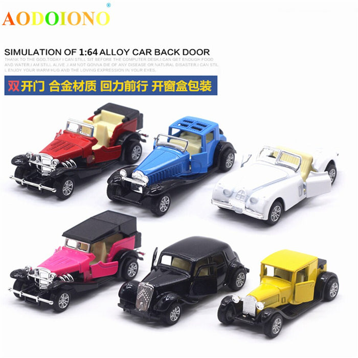 Vintage Cars 6Pcs Set No.Rs006 1:64 Scale Diecast