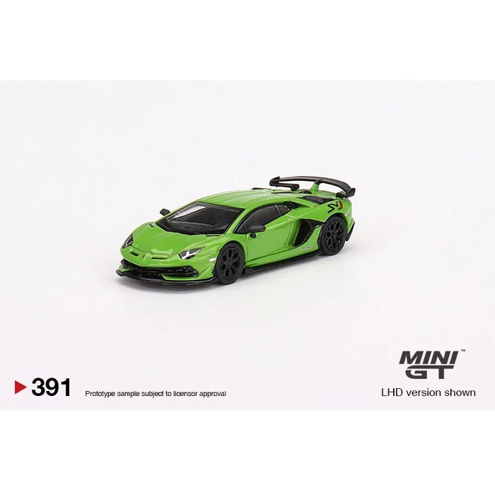 MINI GT Lamborghini Aventador SVJ – Verde Mantis 1:64 Scale Diecast Car