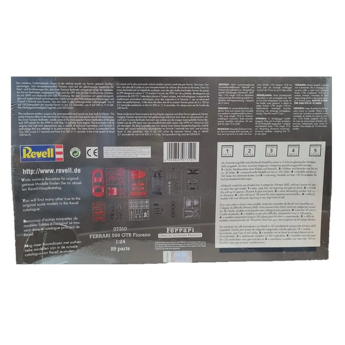 Revell Ferrari 599 GTB Fiorano 1:24 Scale Plastic Model Kit 07310 (Officially Licensed)