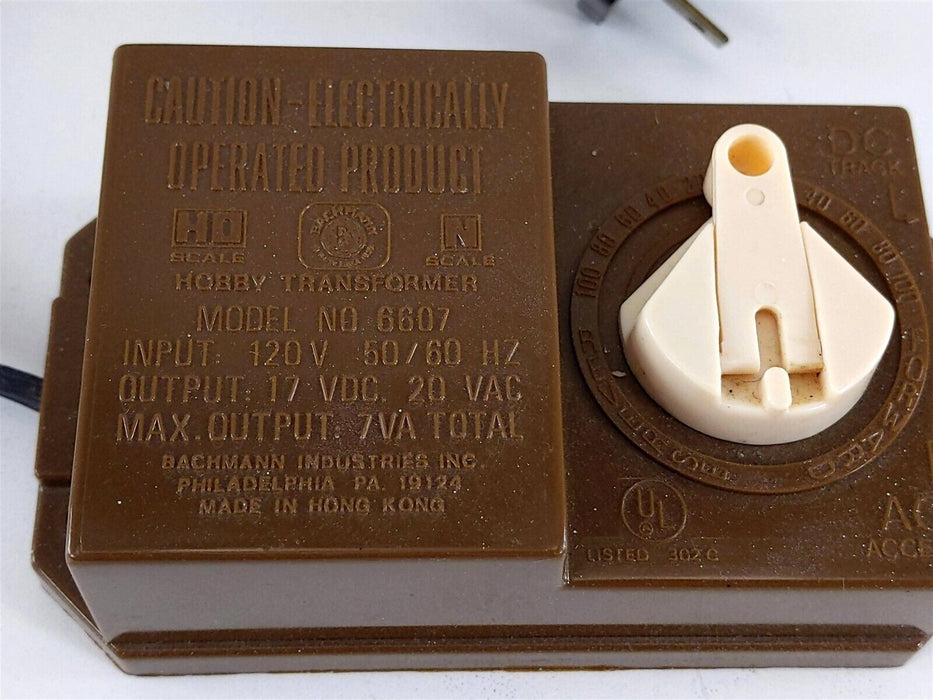 Bachmann 6607 HO & N Power Pack Model Railroad Hobby Transformer TESTED Brown