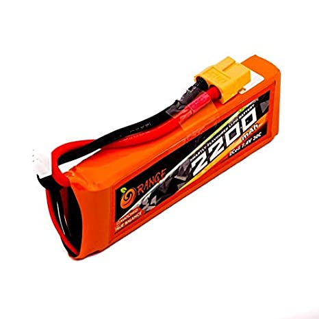 Orange 2200mAh 2S 30C/60C Lithium polymer battery Pack (LiPo)