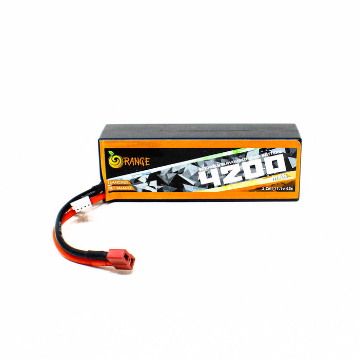 Lipo 11.1V 4200Mah 3S 45C Hard Case Orange Battery Pack