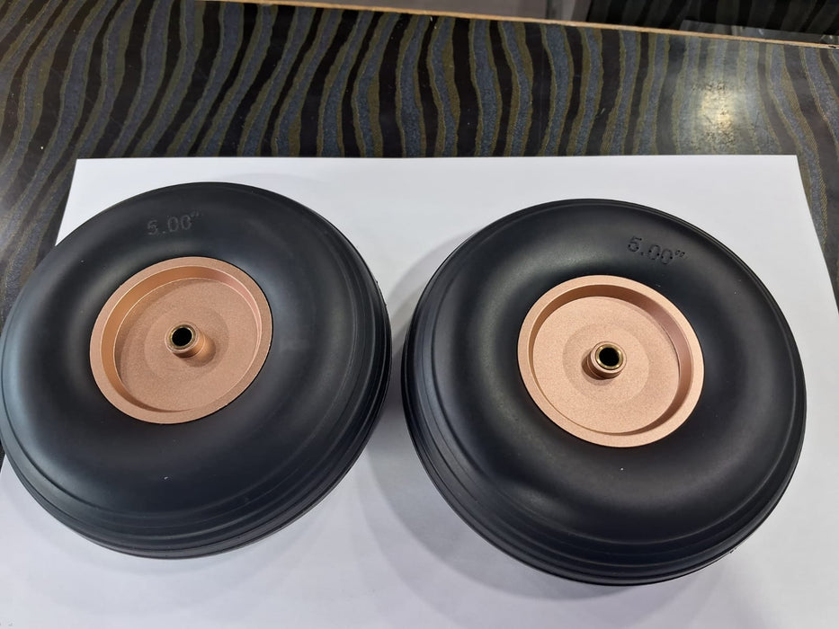 Rubber PU Wheel With Aluminium Hub 5"