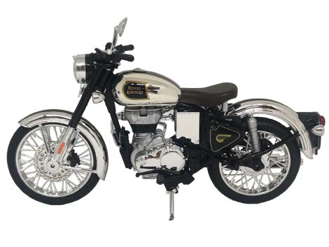 Maisto Royal Enfield Classic 350 Chrome Black colour Diecast scale 1/12