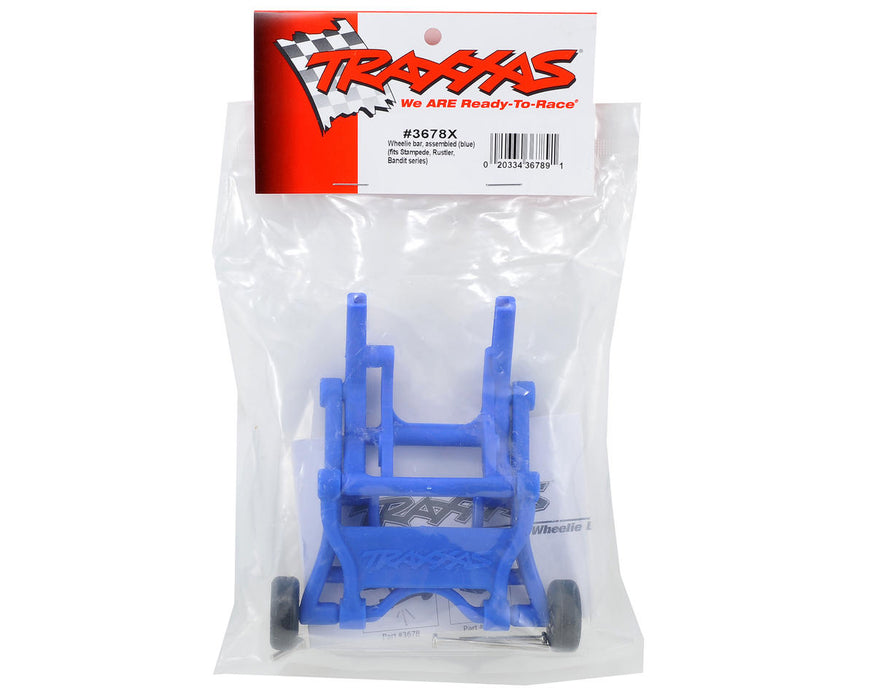 Traxxas 3678X Blue Wheelie Bar, Assembled
