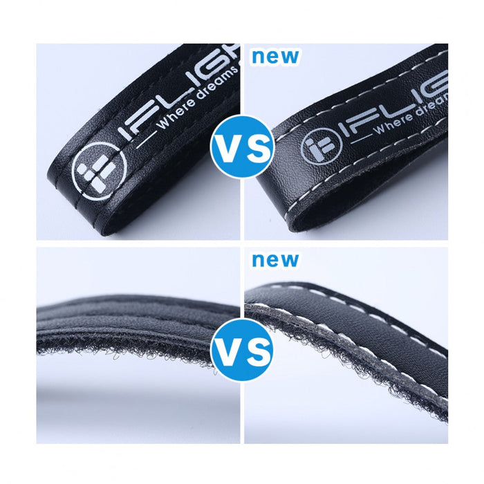 20Mm Microfiber Pu Leather Battery Straps (5Pcs)-Black 200Mm