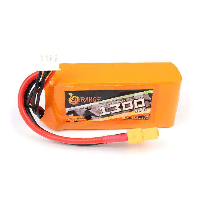 ORANGE 1300mAh 3S 40C (11.1 v) Lithium Polymer Battery Pack (LiPo)