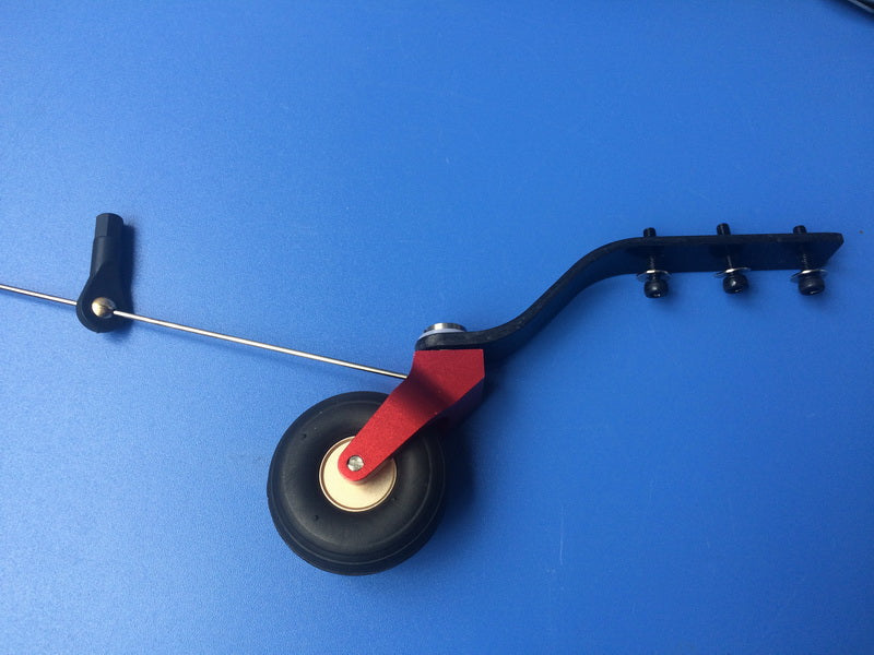 V2 Cnc Alloy & Cf Tail Wheel Assembly 85-120Cc (Kuzkagc109)