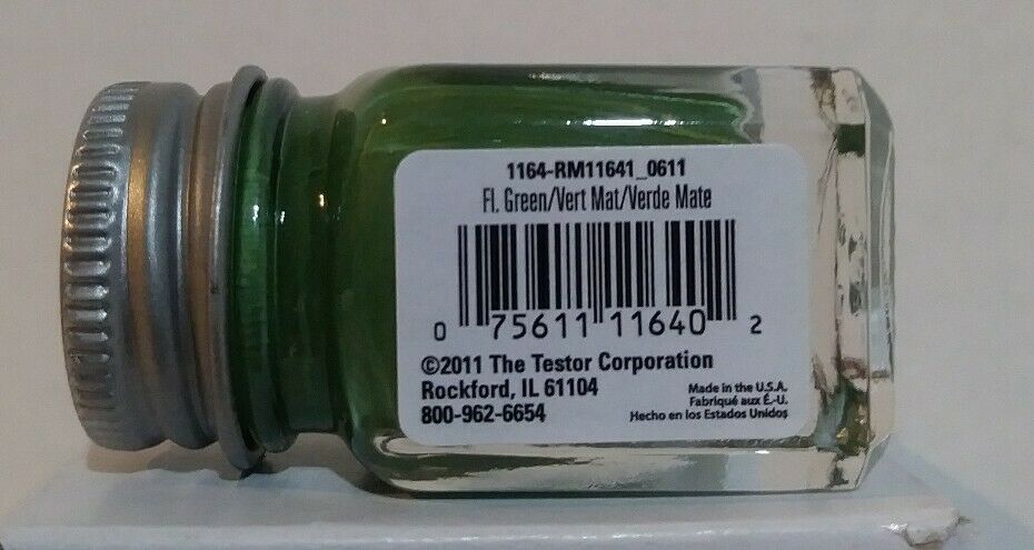 Enamel 1/4 Oz Flat Green