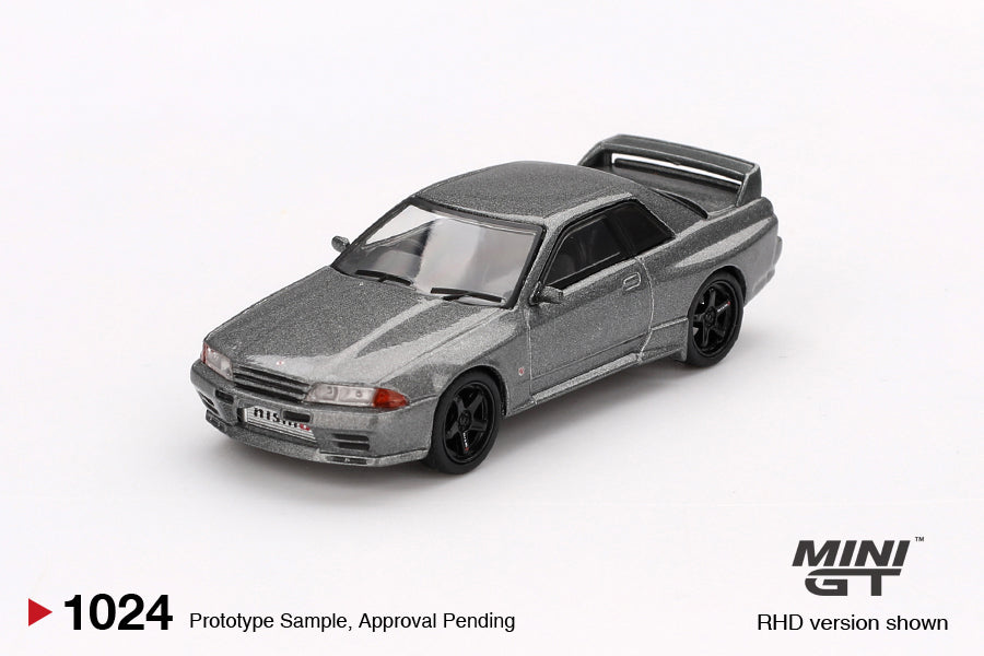 Imported Mini GT #1024 Nissan Skyline GT-R Dark Metal Gray Die-Cast Car