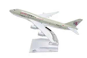AIRPLANE  DIECAST  METAL QATAR B747 16CM MODEL