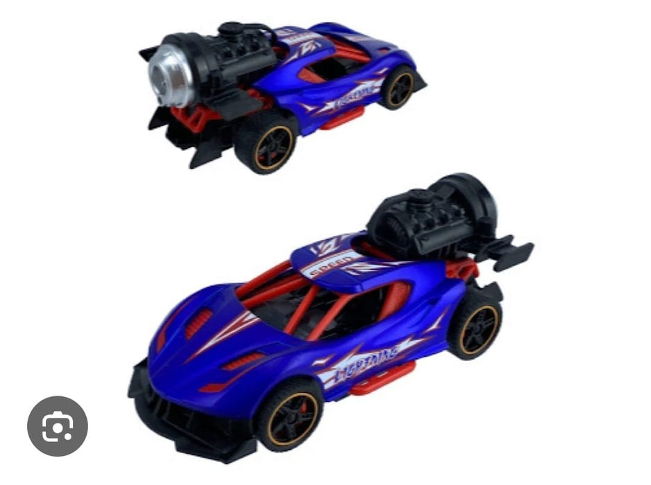 DIE CAST METAL CAR PULL BACK WITH WATER SPLASH-BLUE
