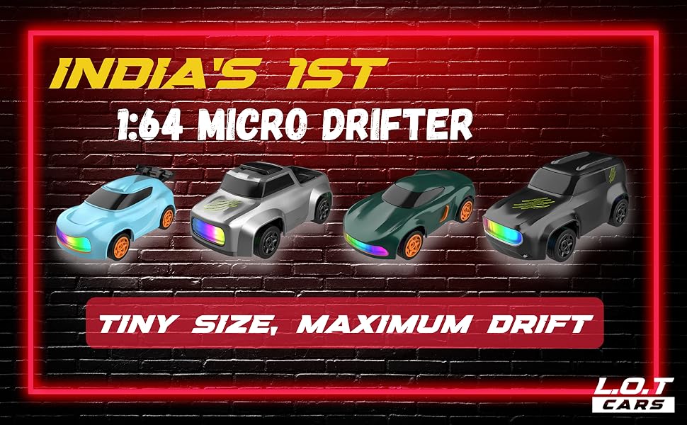 L.O.T DASH 1:64 MICRO DESKTOP DRIFTER CAR (GREEN) INTERCHANGEABLE WHEEL SLEEVES